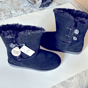 New - Black Suede Kamar Boots